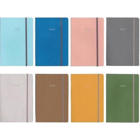 Ημερολόγιο ημερήσιο NEXT Flexi Nomad με λάστιχο 12x17cm 2023 σε διάφορα χρώματα